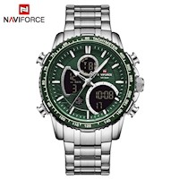 Reloj Naviforce Acero Plateado y Verde NAV-29